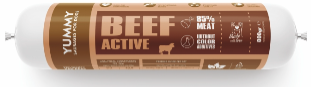Yummy Beef Active σαλάμι σκύλου – μαγειρεμένο στον ατμό σε αποστειρωτή στους 120°C