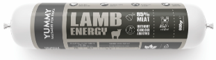 Yummy Lamb Energy σαλάμι σκύλου – μαγειρεμένο στον ατμό σε αποστειρωτή στους 120°C
